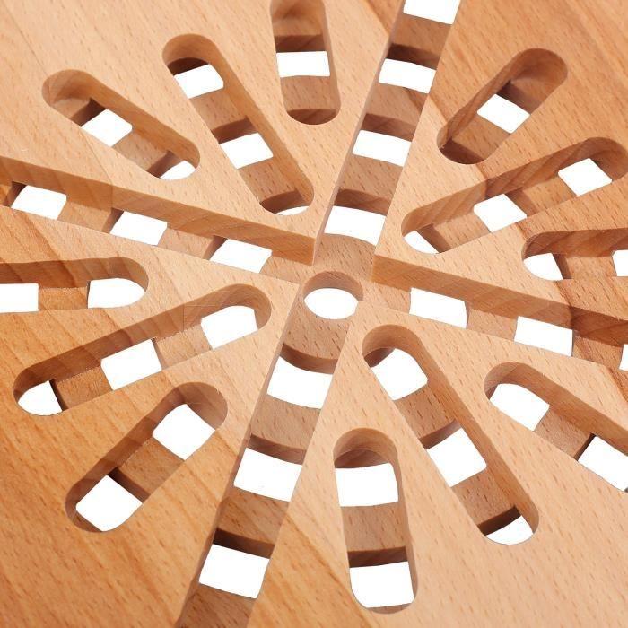 Dessous de plat - Creative Home - Bois de hêtre - 19,5x19,5x1,5cm - Écologique - Résistant à la chaleur