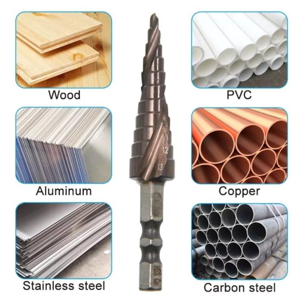 

M35 Cobalt Containing Pagoda Drill Hexagonal Spiral Hole Opener New Step Drill Wood