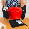 Miffy Heat-Resistant Pot Holders and Oven Mitts, Stylish and Cute Oven Mitts with Anti-Slip Scalding and Anti-Slip Design, Set of 3, Kitchen Mitts, He