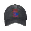 More Amor Por Favor Blue Heart Wall Art  New Vintage Washed Cotton Baseball Cap Parent Kids Sun Hats