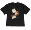 Cute Bread Cat TShirt Kawaii Toast Cat Tee Casual Short Sleeve Tops for Unisex WoUnisex Stylish Versatile Korean Fashion Minimalist