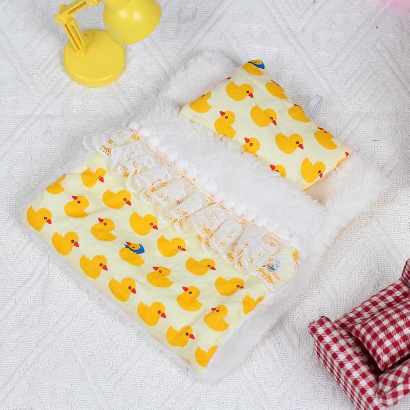 17cm Macaron labufu Doll Clothes Good Night Bedding Set Blanket Sheet and Pillow Pajamas Set Cozy Little Home Gifts for People
