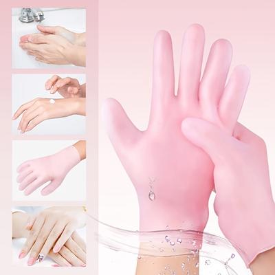 Reusable Silicone Hand Moisturizing Gloves Overnight Spa Treatment Mask for Dry Hands Repair and Deep Hydration