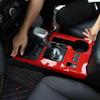 Red Central Gear Shift Panel Trim Decor Cover Bezels for 4Runner 10+ Accessories