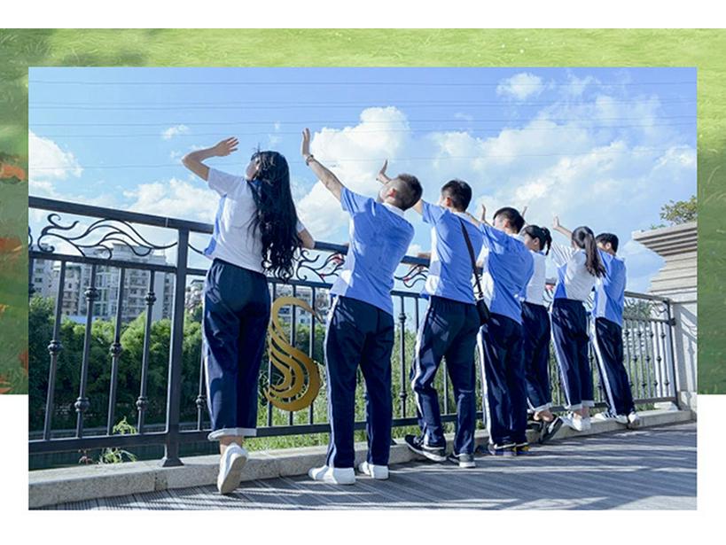 Summer Short-Sleeve School Uniforms for Primary & Middle School Students, Boys & Girls, Junior High & High School, College Style Class Sets.
