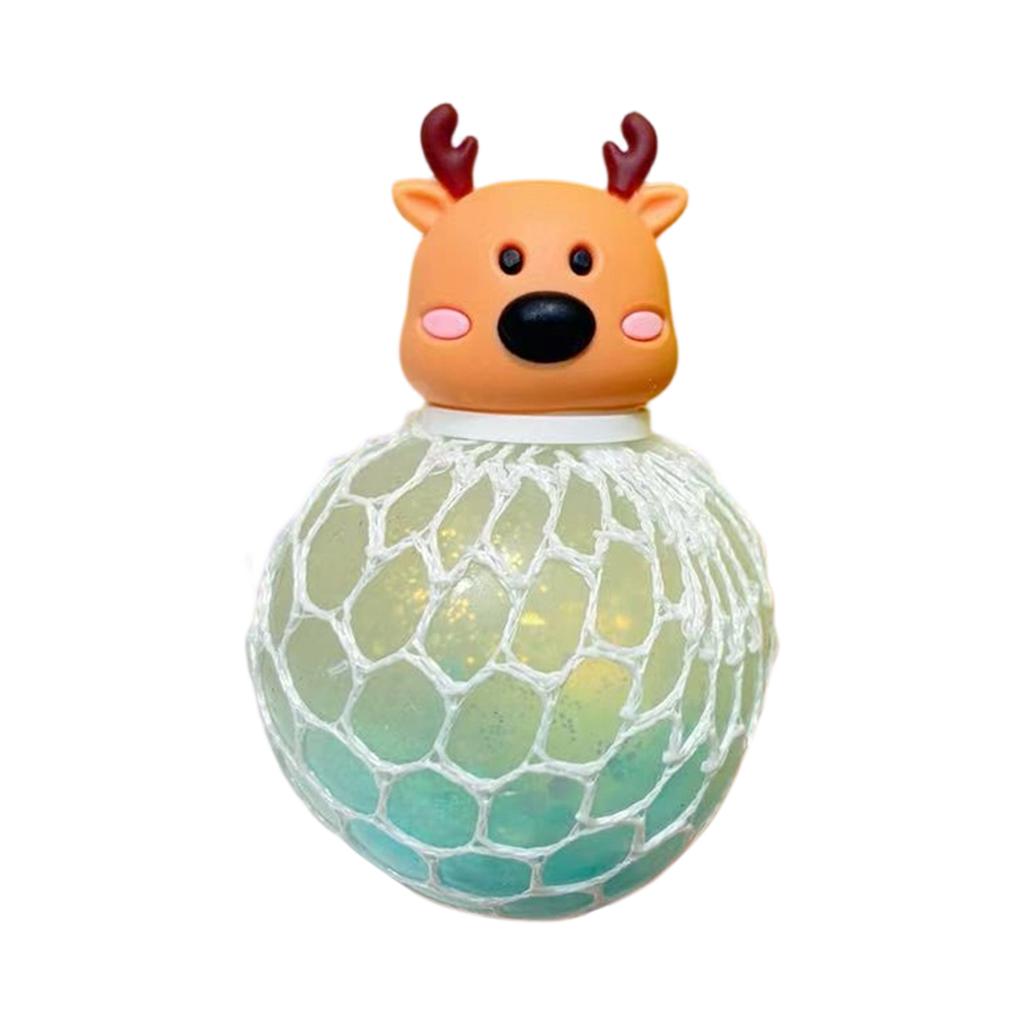 Christmas Ball with Santa, Snowman and Glitter Grape Design - Holiday Sensory Toy