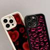 LZ22 Lips Kiss Digital Design Silicone Phone Case for Samsung A15 A35 S24 S23 Ultra S22 S21 Plus S20 A05 A06 A54 A55 A53 A14 M15 Shockproof Back Cover