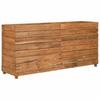 Raised Garden Bed 150 X 40 X 72 Cm Teak Reclaimed Wood and Steel