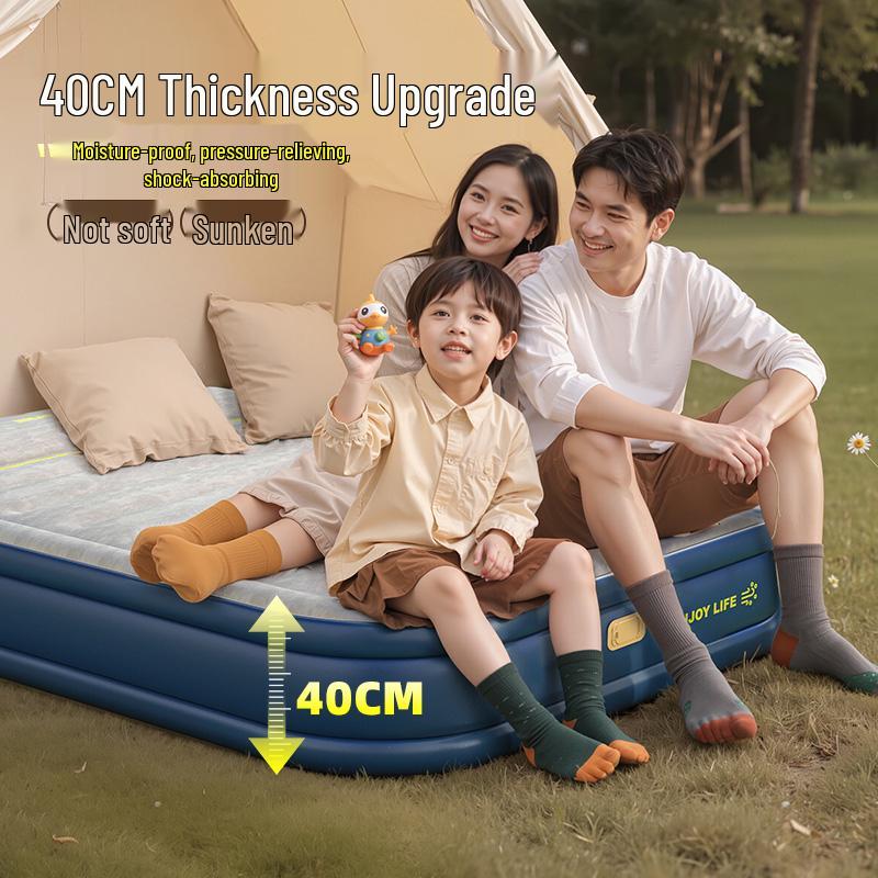 Automatic Inflatable Double Air Mattress for Camping - Foldable Sleeping Pad and Floor Mat