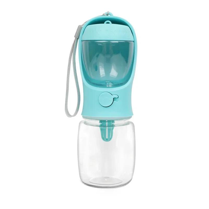

Portable Dog Cat Water Bottle With Storage Food And Water Container Suitable For Puppy Pets Dogs Feeder Bowl Outdoor Travel Pet Supplies Decor 350ml синий