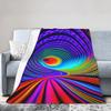 Super Warm BlanketStudents Decorative Whirlpool Dizziness Pattern Throw Blanket Flannel Bedspread For Couch Bed Sofa Cover