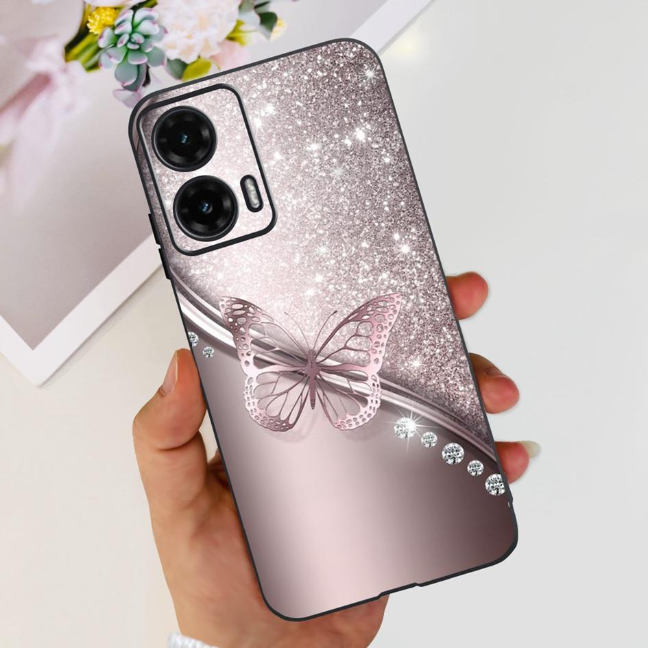 For Motorola Moto G35 5G Case 2024 Cute Cartoon Cat Butterfly Bumper Soft Silicone Phone Cases For MotoG35 G 35 Protective Cover