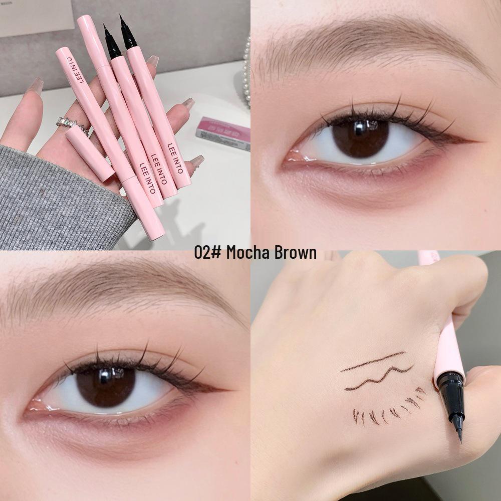 LEEINTO Pink Tube Liquid Eyeliner: Quick-Dry, Waterproof, Sweat-Proof, Long-Lasting, Non-Smudging Eye Makeup Pen