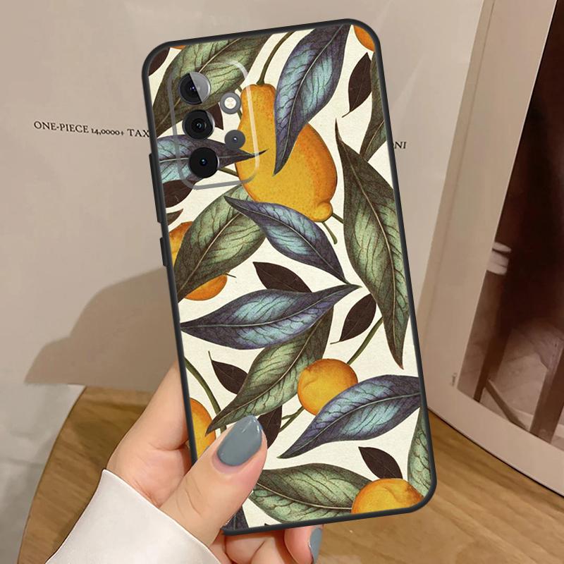 Summer Fruit Lemon Case For Samsung Galaxy A15 A16 A17 A26 A36 A56 A55 A35 A52 A32 A12 A53 A33 A13 A14 A34 A54