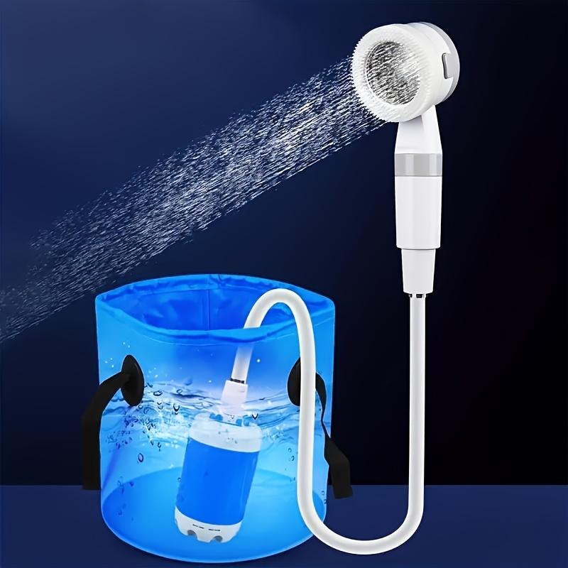 Portable Rechargeable Electric Shower Pump for Outdoor Camping, Hiking & Car Cleaning - Lightweight Watering System with Handheld Shower Head, Hose