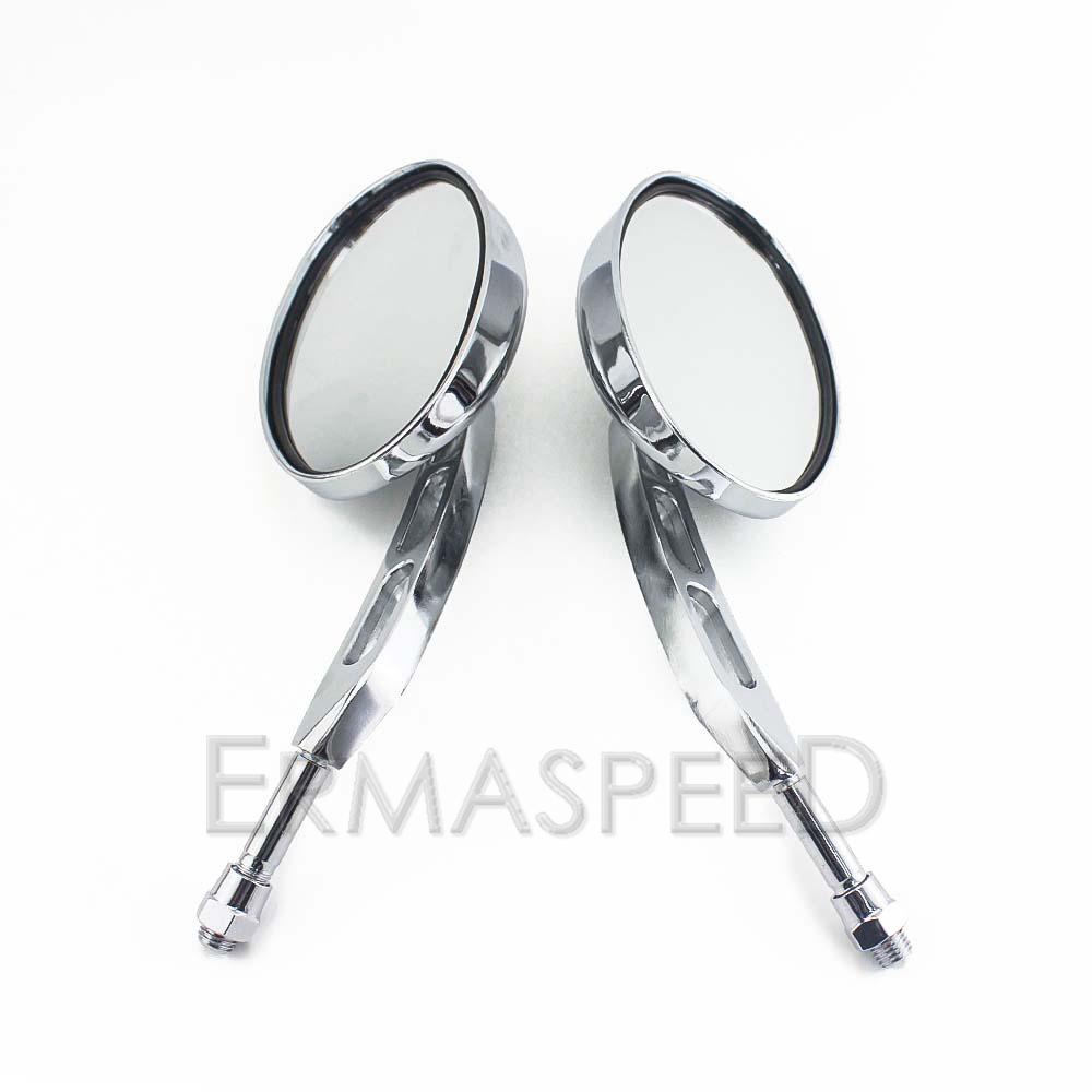 Universal 10mm Motorrad Spiegel Chrom Motorrad Rüc Produktbild-Vorschau 10