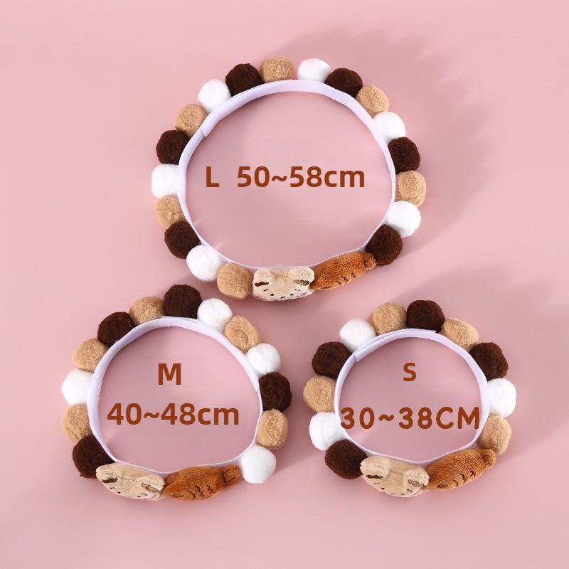 Christmas Pet Collars Cat Dog Funny Plush Balls Elastic Headpieces Party Accessories Small Medium-sized Dog Plush Cloth Dog Neck