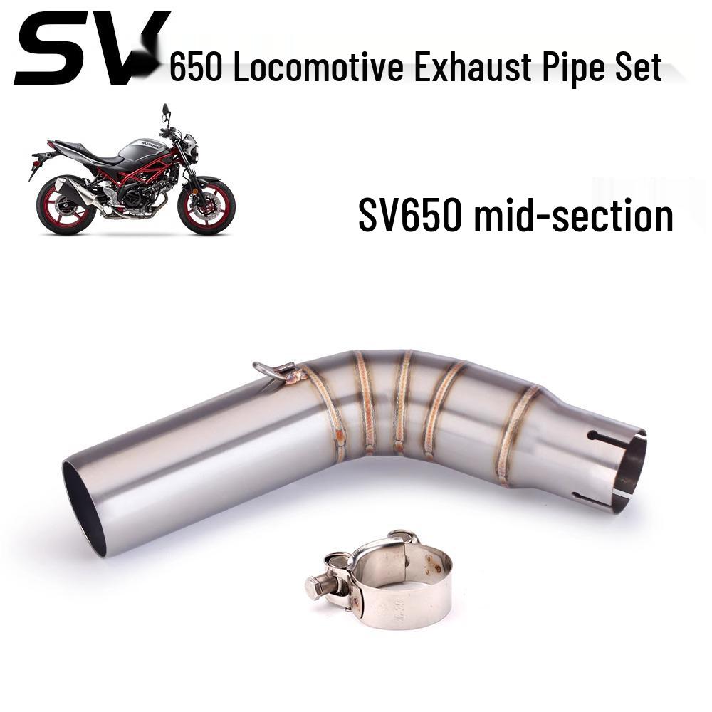 SV650 Stainless Steel Exhaust and Muffler Kit for Motorcycles - Easy Installation