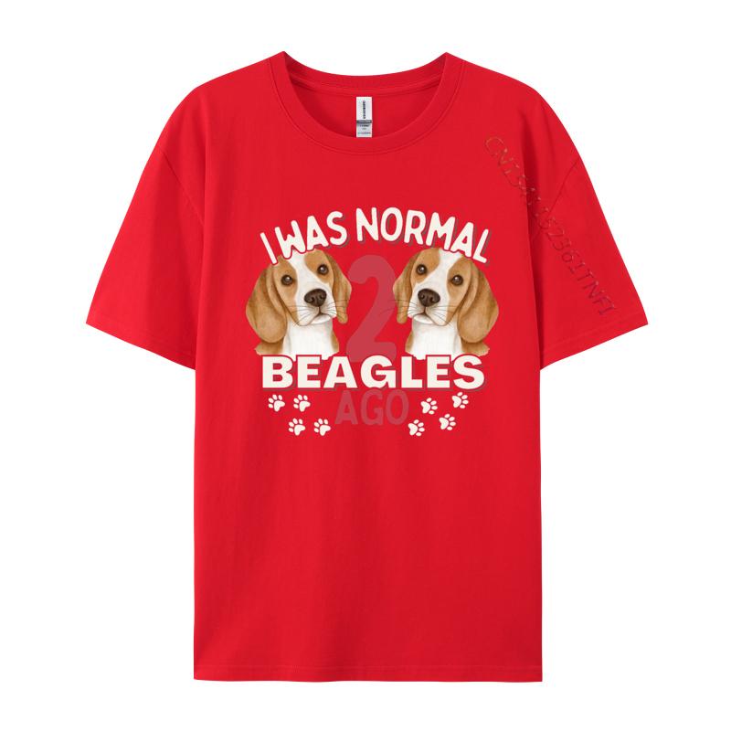I Was Normal Two Beagles Ago Tshirt Graphic Printed Tshirt Print T Shirt For Men Funny Dog Premium Tshirt