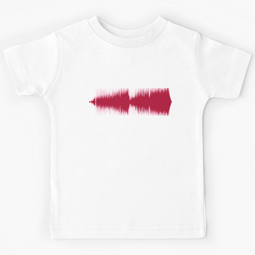 Comfortably Numb  by Pink Floyd Sound Wave Pattern Red Kids T-Shirt 150