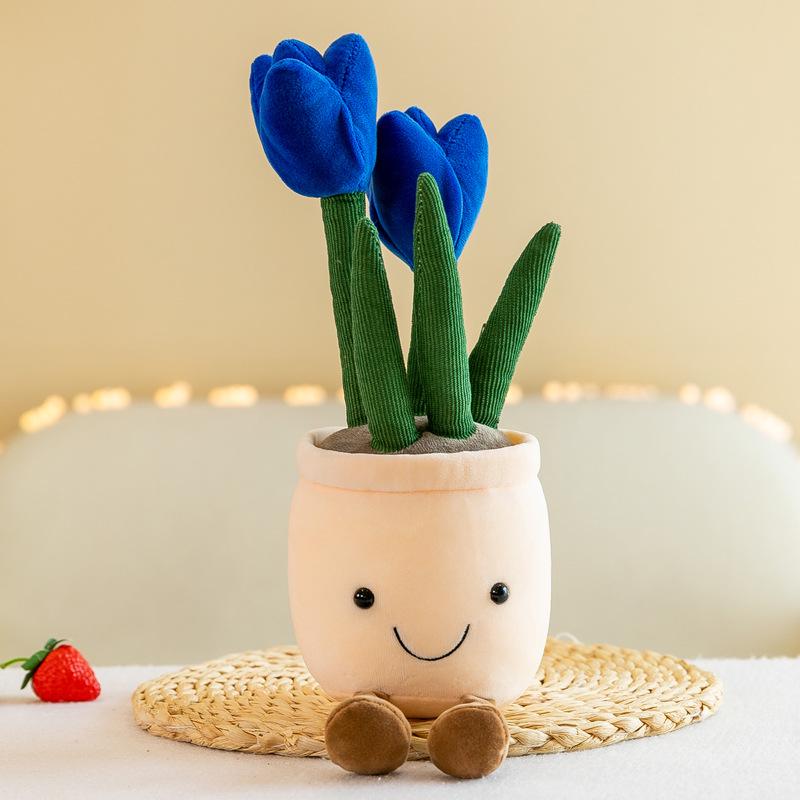 Creative Home Decor: Simulated Plants, Tulips, Succulents, Plush Dolls, Potted Flowers, Ornaments