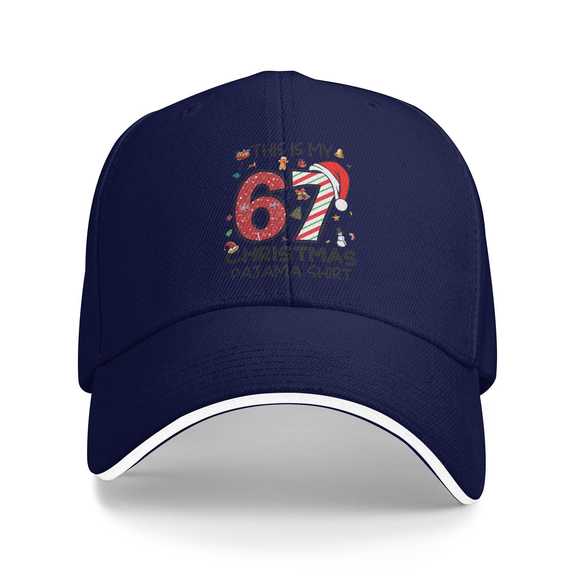 Summer This My 67 Christmas Pajama 67 Meme Gen Alpha Baseball Cap  Outdoor Gym Classic Design Trucker Hat Couple Baseball Caps As Picture