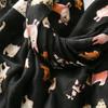 Autumn/Winter Cotton Linen Feel Scarf with Cute Dog Design - Women's Warm Shawl