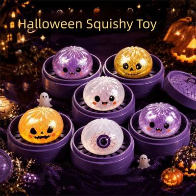 Mit Dampfgarer Halloween-Brötchen Squishy Spielzeug Langsame Rückstellfähigkeit Brötchen Sensorische Bälle Heimdekoration