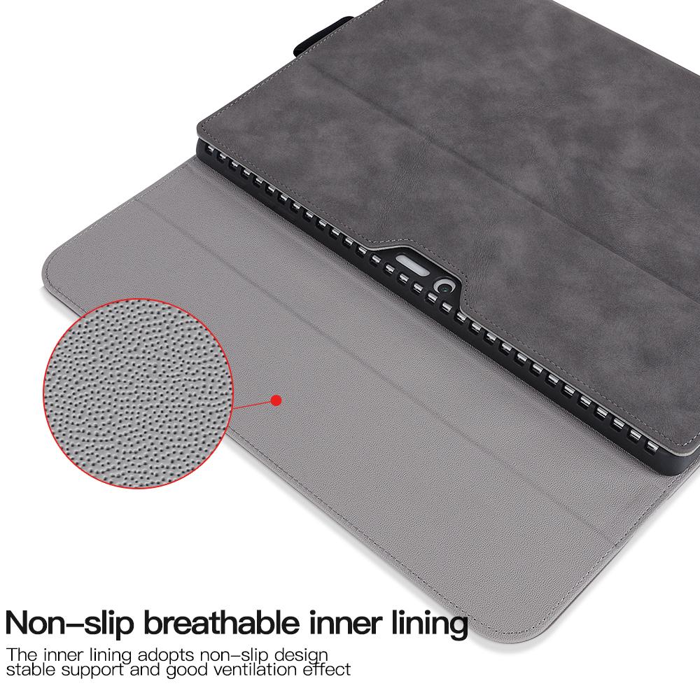 For Microsoft Surface Pro 10/9 Case Stand Leather Protective Sleeve with Pen Holder