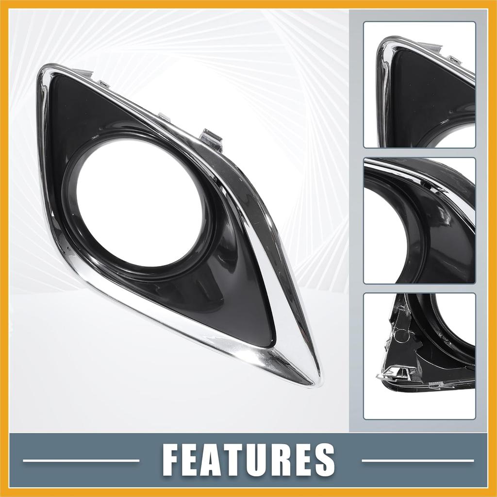 Linke Rechte Seite Nebelscheinwerfergitter Abdeckung Zierleiste 520400T010 520300T010 für Toyota Venza 2013 2014 2015 2016 Schwarz 1 Paar Ersatz