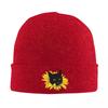 Black Cat Popping Out Of A Sunflower Warm Knitted Cap Fashion Bonnet Hat Autumn Winter Outdoor Beanies Hats for Unisex Adult