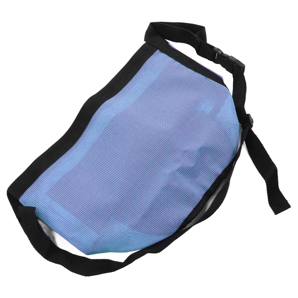 Horse Feed Bag Spill Proof Design Mesh Nose Feed Bag with Adjustable Strap for Feeding Grain Powder Supplement Blue