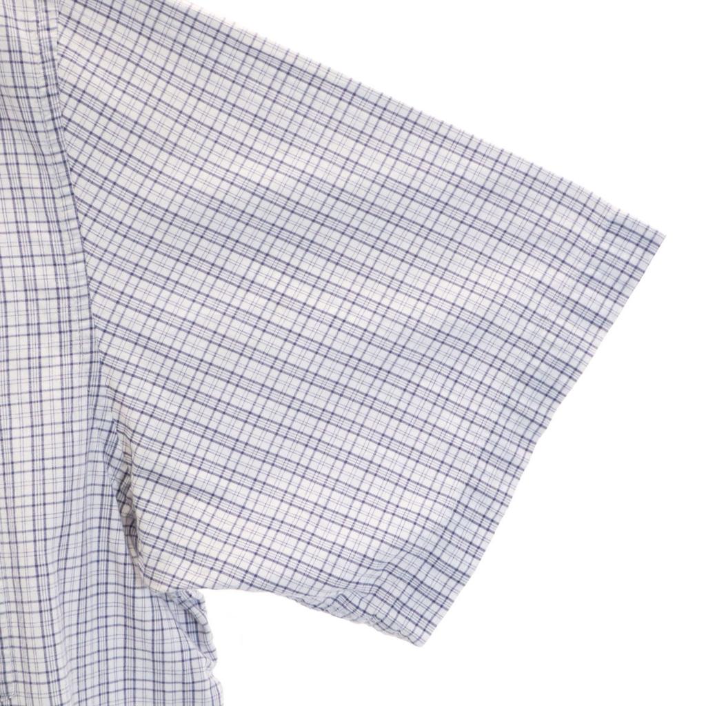 Timberland Check Pattern Short sleeve Cotton shirt L white Men's Used