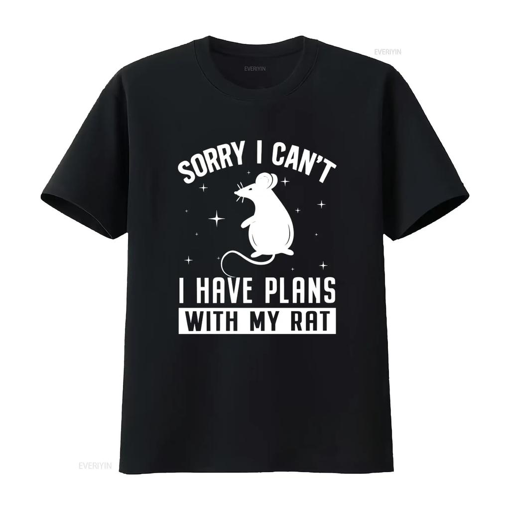 Cute Rat T Shirt Sorry I Can't Have Plans With My Design Perfect for Lovers Pet Owners Breatha