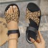 Printed Belt Buckle Women's Sandals Wish New Flat Open-toed Summer Outer Wear Beach Shoes