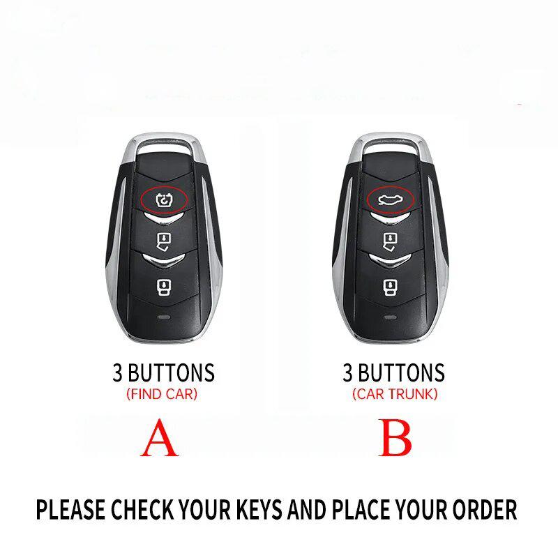 Zinc Alloy Leather Car Key Key Case For Dfsk Dongfeng Fengguang 580 Dfm Honor 560 500 Key Case Car Key Fob Case