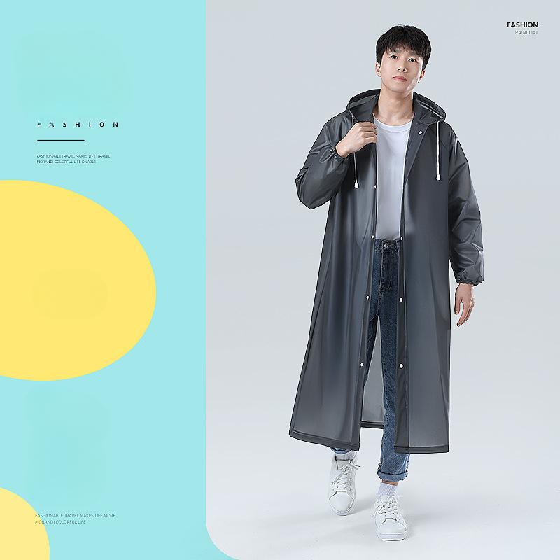 

Утолщенная куртка от дождя для взрослых, ветрозащитный и водонепроницаемый утолщенный плащ «все в одном» из ЭВА, езда на велосипеде на открытом воздухе, портативный плащ серый