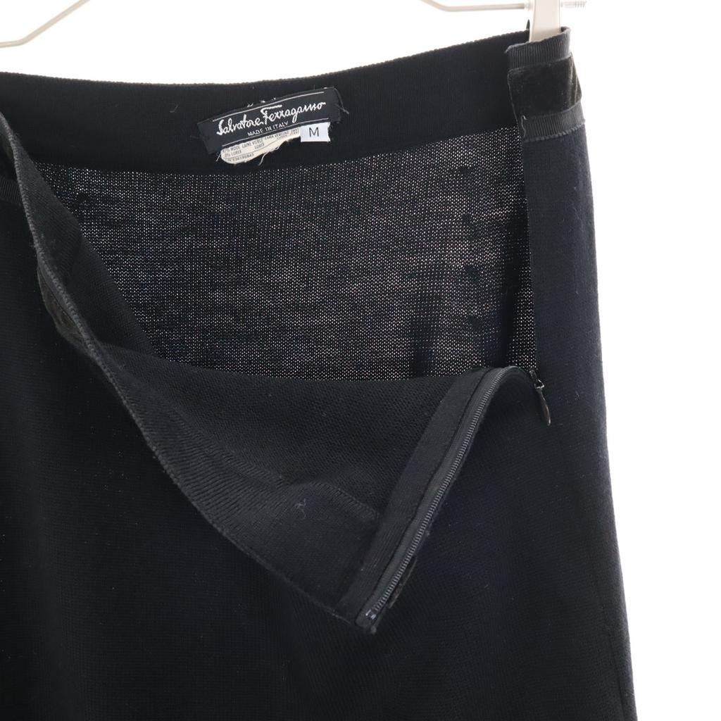 Salvatore Ferragamo 90s Wool Blend Old Midi length knit skirt M Women Used