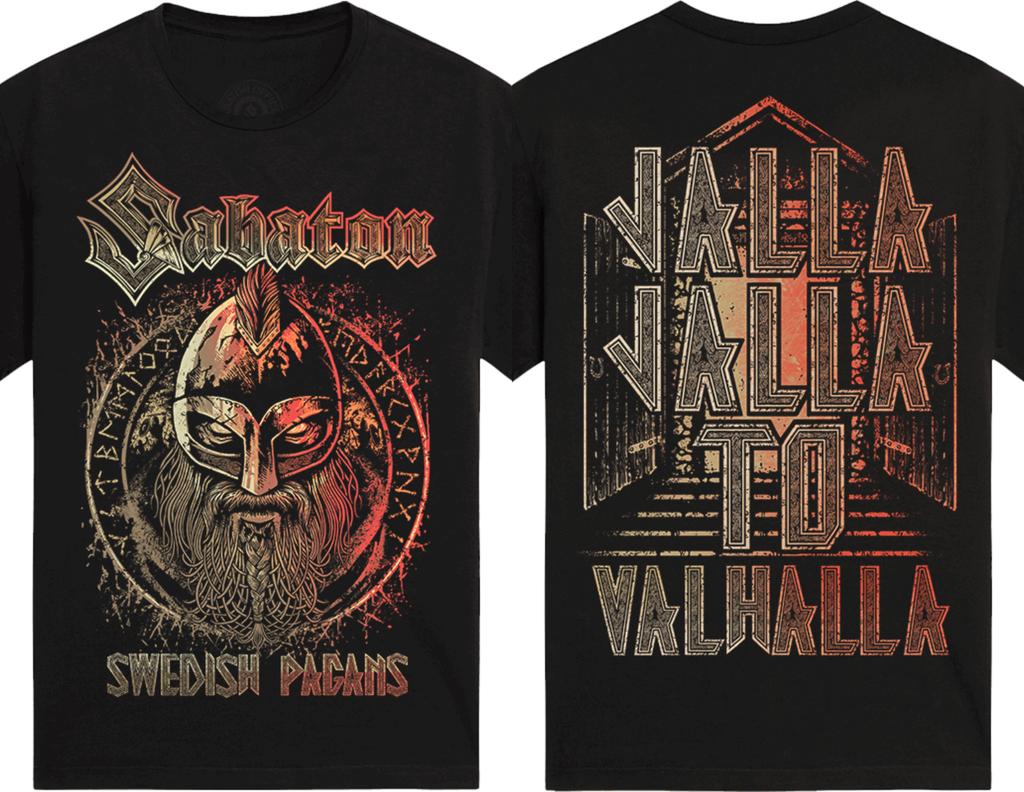 Heavy Metal Band T-shirt Swedish Pagans Sabaton Herr Dam Överdimensionerade Y2k Street Hiphop Casual Lösa Högkvalitativa T-shirts