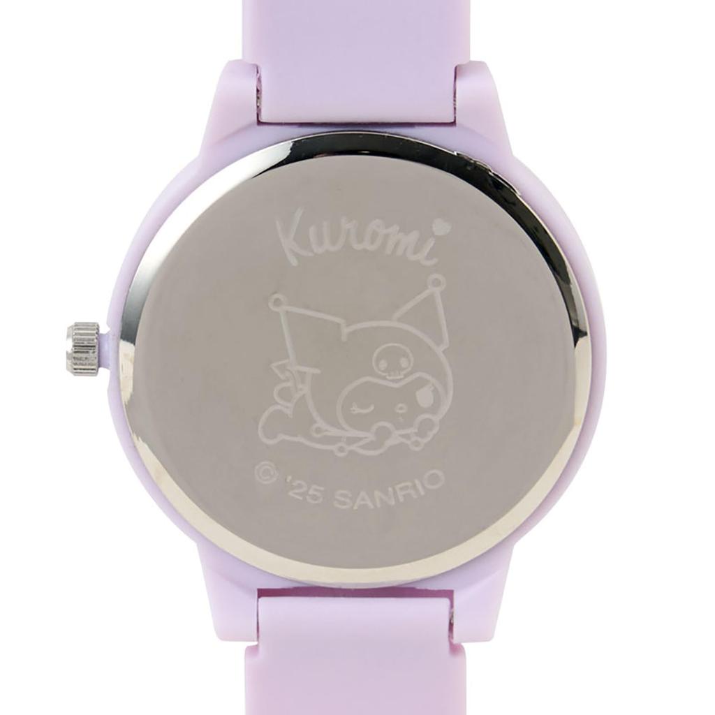 Sanrio Kuromi Maskottchen-Uhr mit LCD-Bildschirm Rückseite ABS-Schutzhülle PET-Schutz Hülle PS, (Produktcode 639460)