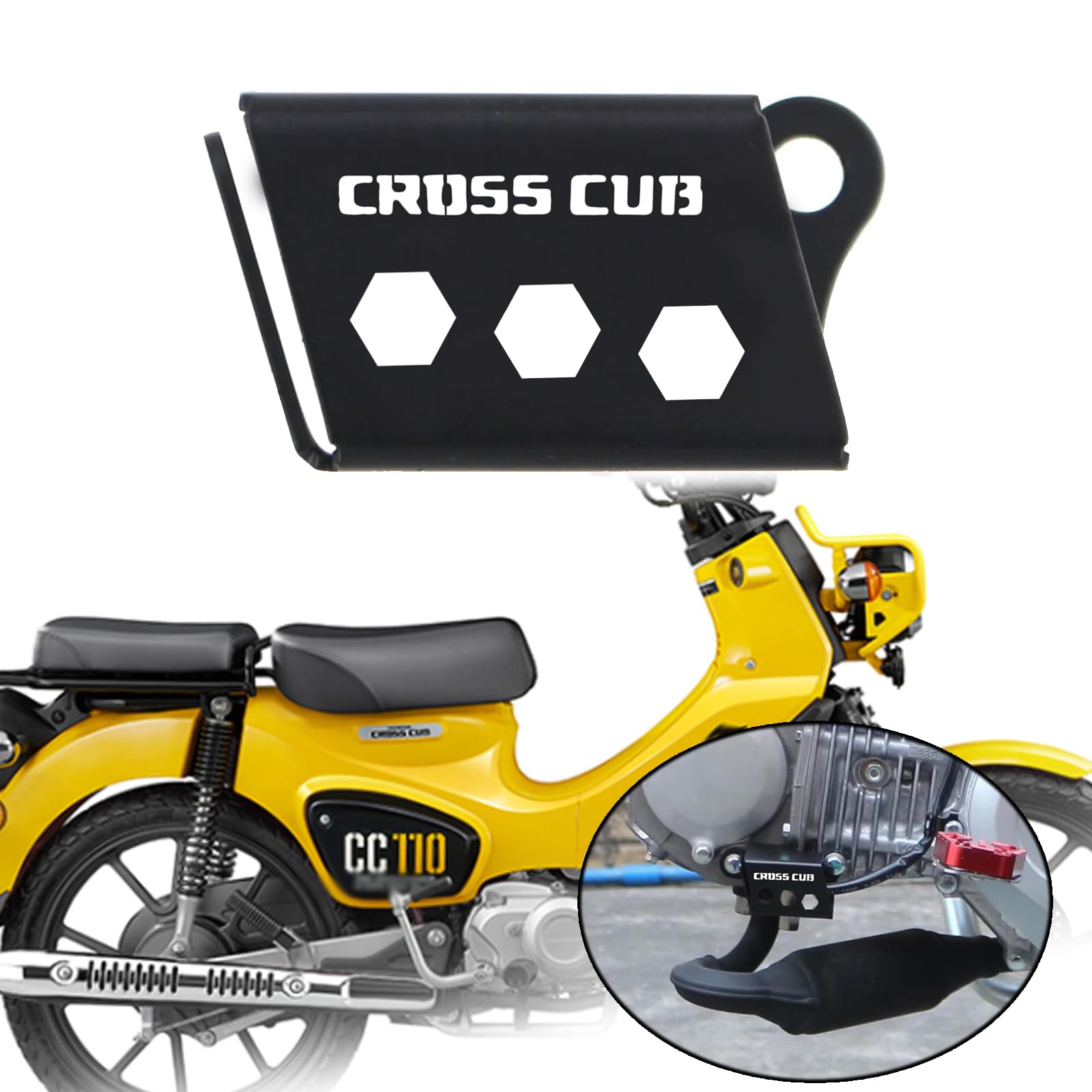 

MAORANG Крышка свечного колодца для Cross Cub CC50 CC110 CC50 2025 Защитная крышка свечи зажигания для Cross Cub CC110 CC50 Мотозапчасти (JA45/JA60/JA10) - чёрный