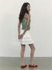 Kirsh Tiered Pleated Mini Skirt [White]