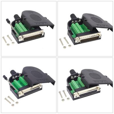 DB25 Adapter Industrielles Signalmodul D-SUB 25-polig Stecker/Buchse RS232 Adapter ABS-Gehäuse Kontakte Werkzeug