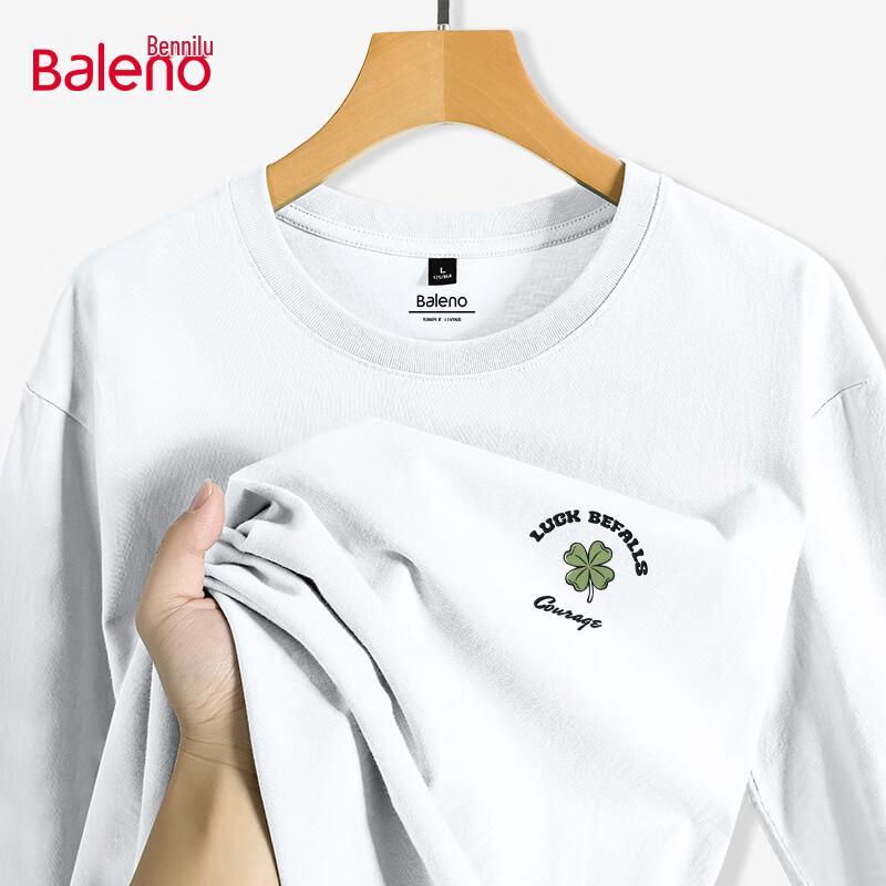 Baleno Men s Heavyweight Pure Cotton Long Sleeve T-Shirt 5XL