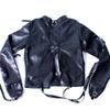 Aisile Black Leather Erotic Restraint Clothing