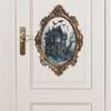 Simulation Castle Mirror Bedroom Living Room Home Decoration Wall Stickers Self-adhesive