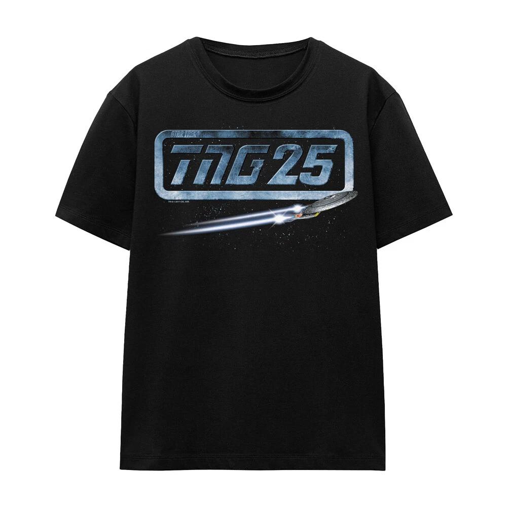 Star Trek TNG 25 Enterprise Ladies T-Shirt S-2XL, Black M