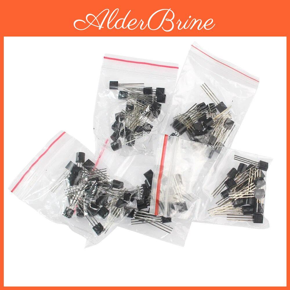 2n3904 2n2222 2n3906 2n5401 100pcsset 2n5551 Npn Pnp Transistor Assorted Kit To92 Transistors Set Electronics Kit