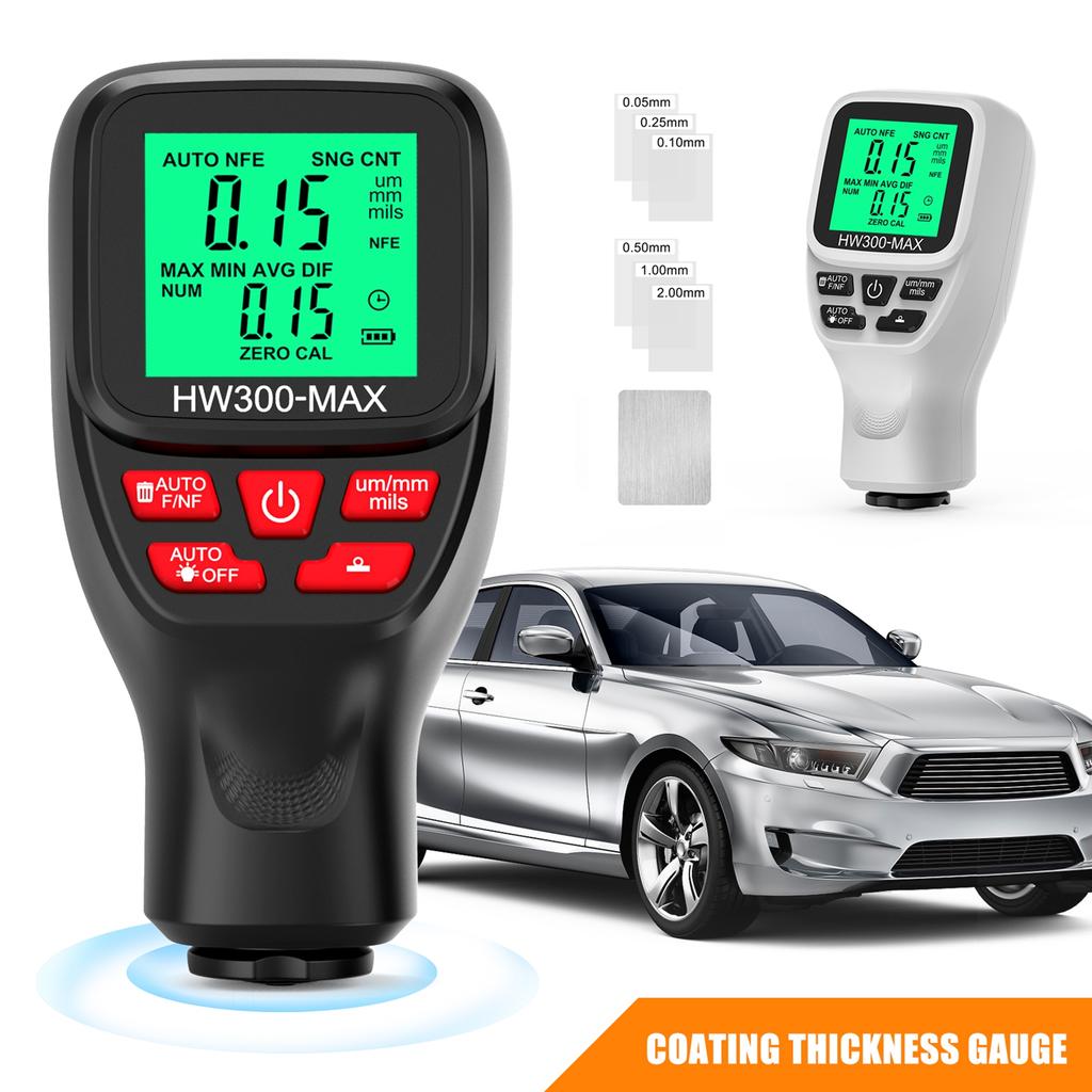 Coating Thickness Gauge Car Paint Thickness Gauge Measuring Metal Plating and Coating Thickness with Unit Conversion