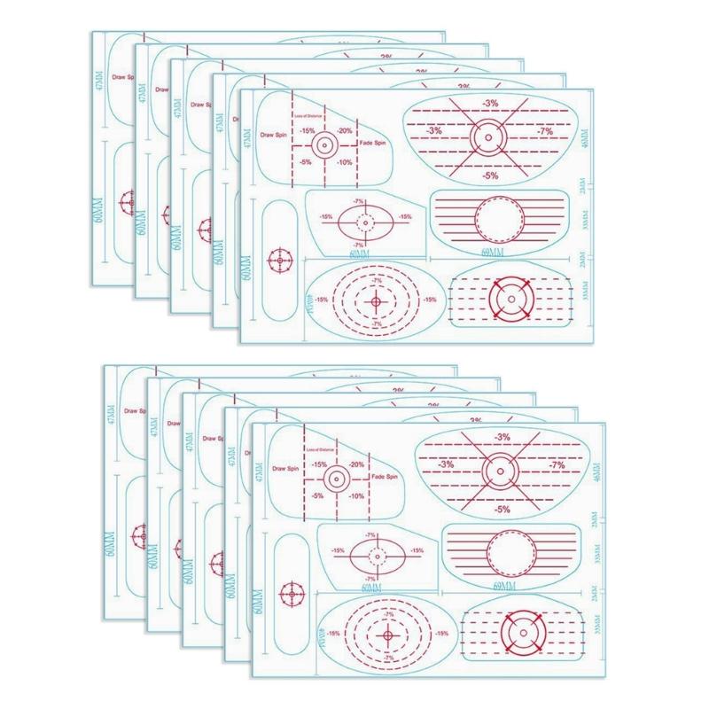 10 Stück Golfschläger Schlagflächen-Aufkleber Golf-Schlagaufkleber-Set Für Übungszwecke Mit Hoher Sichtbarkeit Abriebfestes Design